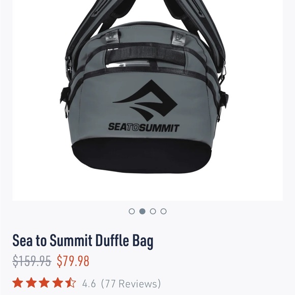 Sea to Summit Duffle Bag - 45 Liter, Charcoal NWT! - Picture 5 of 8